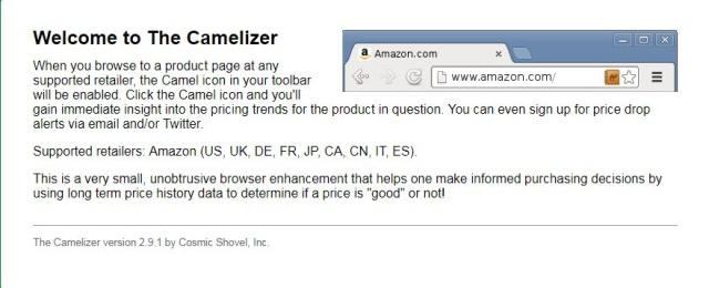 亚马逊价格追踪器:Camelcamelcamel