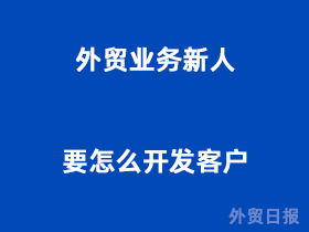外贸业务新人要怎么开发客户
